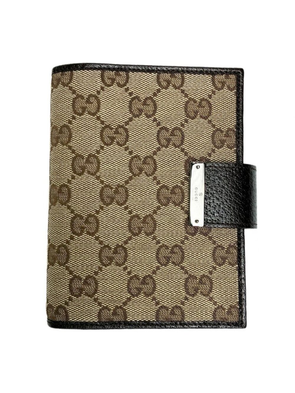 Gucci GG Canvas Agenda Notebook 6 Holes Leather